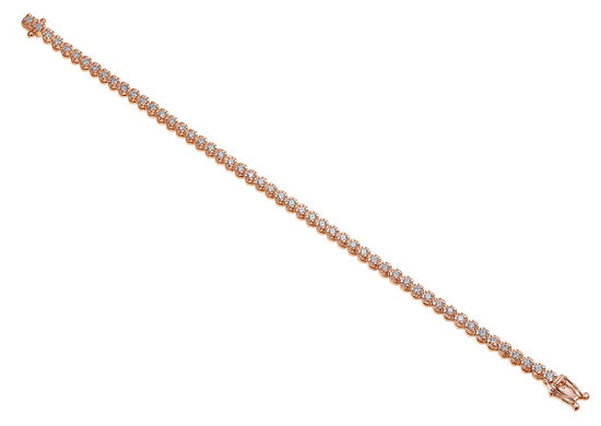 Claw Set Round Brilliant Cut Diamond Bracelet