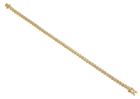 Claw Set Round Brilliant Cut Diamond Bracelet