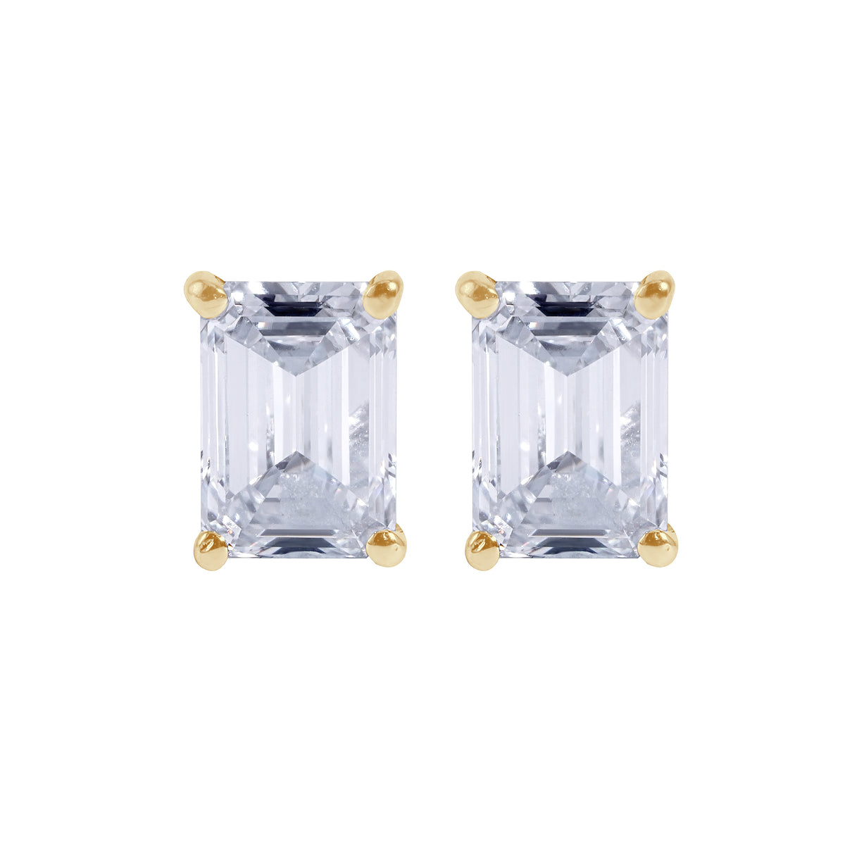 Emerald Stud Earrings  in Martini Setting- GIA/IGI certified