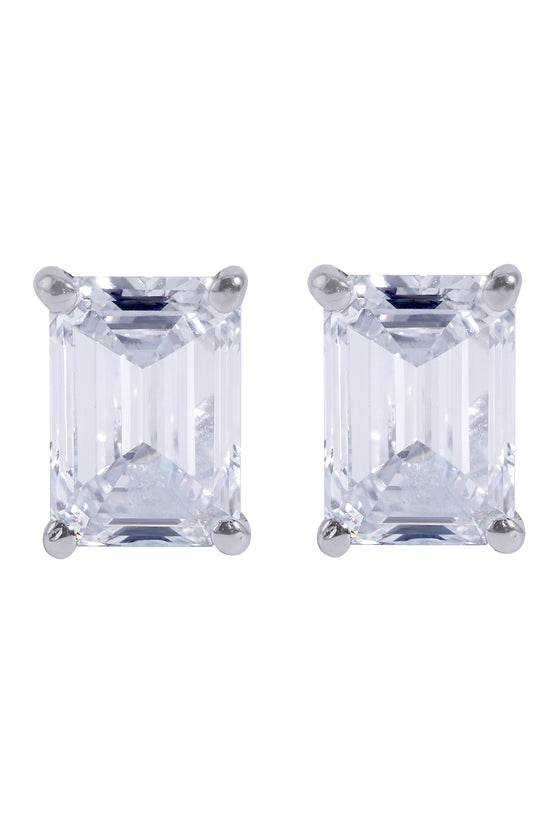 Emerald Stud Earrings  in Martini Setting- GIA/IGI certified