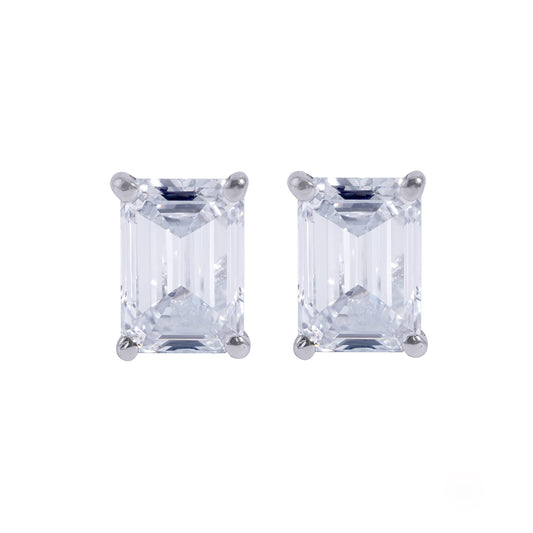 Emerald Stud Earrings  in Martini Setting- GIA/IGI certified