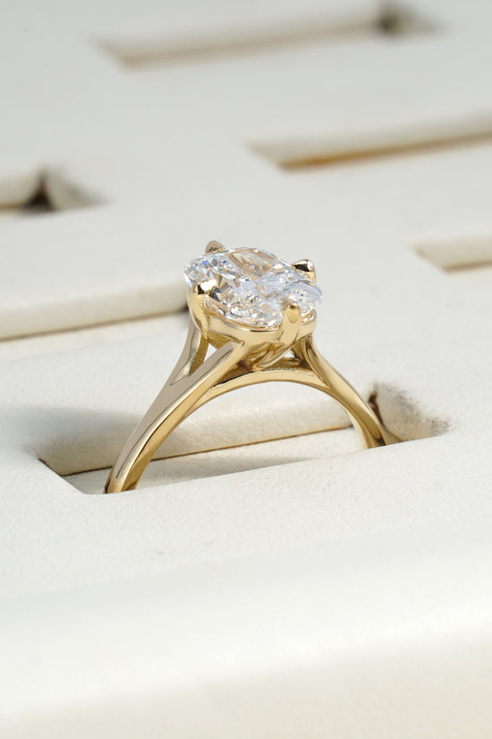 Tasnim 2ct Elongated Cushion Lab-Grown Diamond Engagement Ring in 18K Yellow Gold