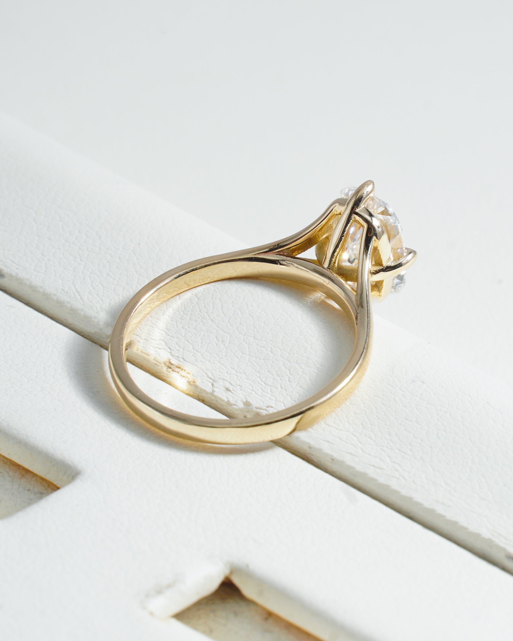 Tasnim 2ct Elongated Cushion Lab-Grown Diamond Engagement Ring in 18K Yellow Gold