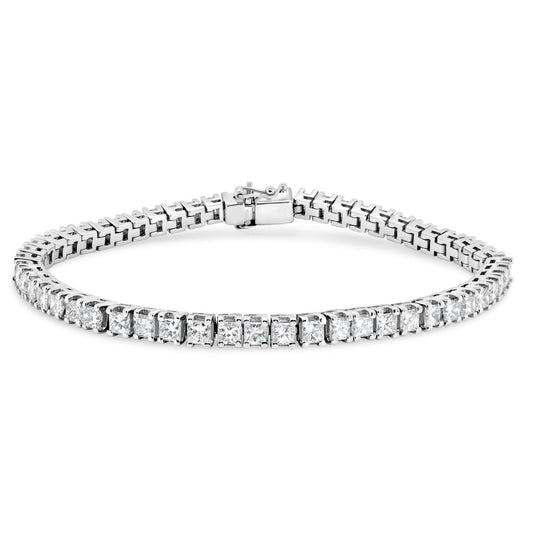 Princess Cut 4 Claw Diamond Tennis Bracelet