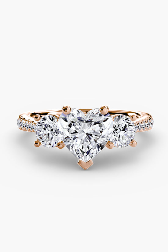 Three-Stone with Pavé Band