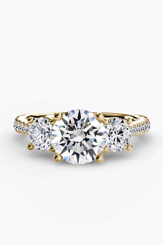 Three-Stone with Pavé Band