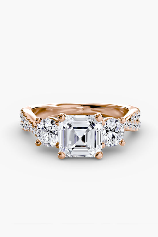 Three-Stone with Pavé Band 2