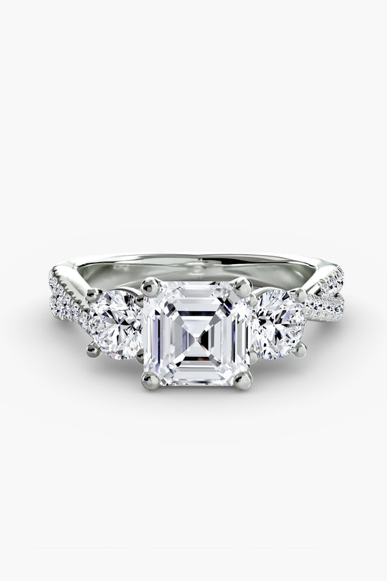 Three-Stone with Pavé Band 2