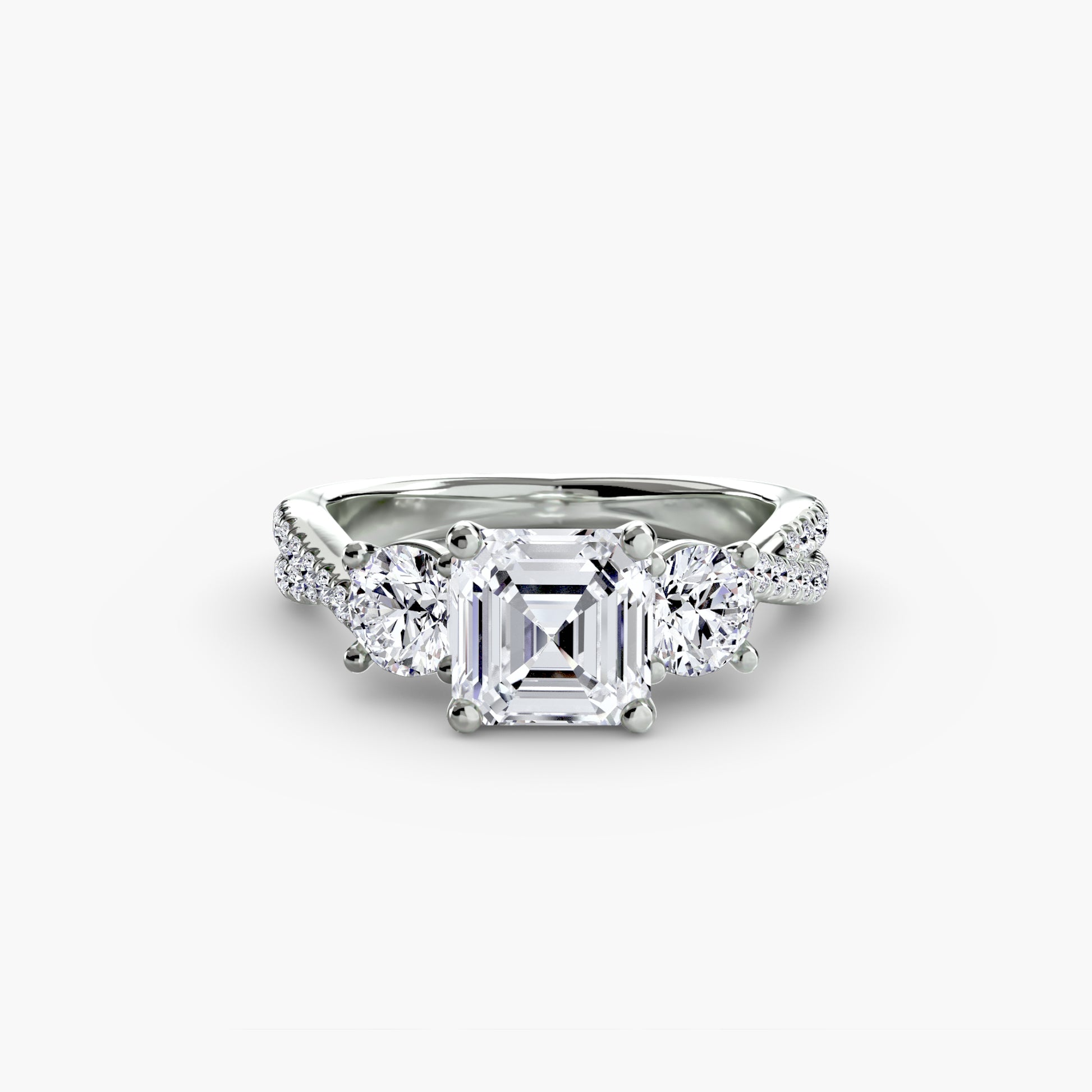 Three-Stone with Pavé Band 2
