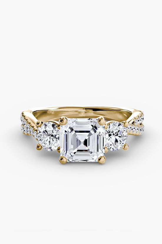 Three-Stone with Pavé Band 2