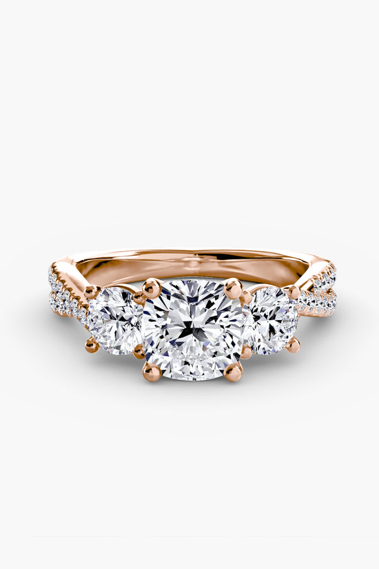 Three-Stone with Pavé Band 2
