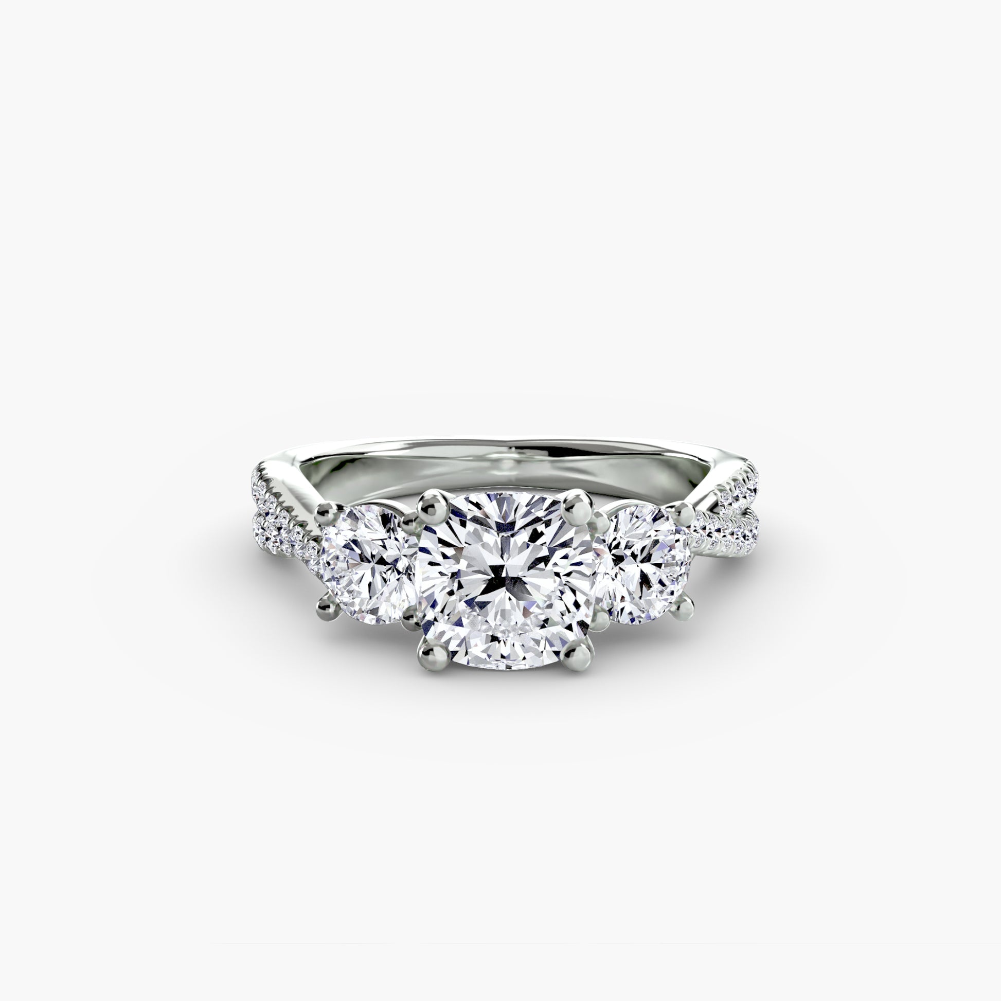 Three-Stone with Pavé Band 2