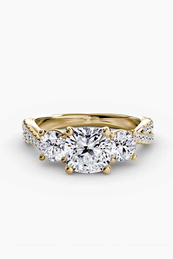Three-Stone with Pavé Band 2
