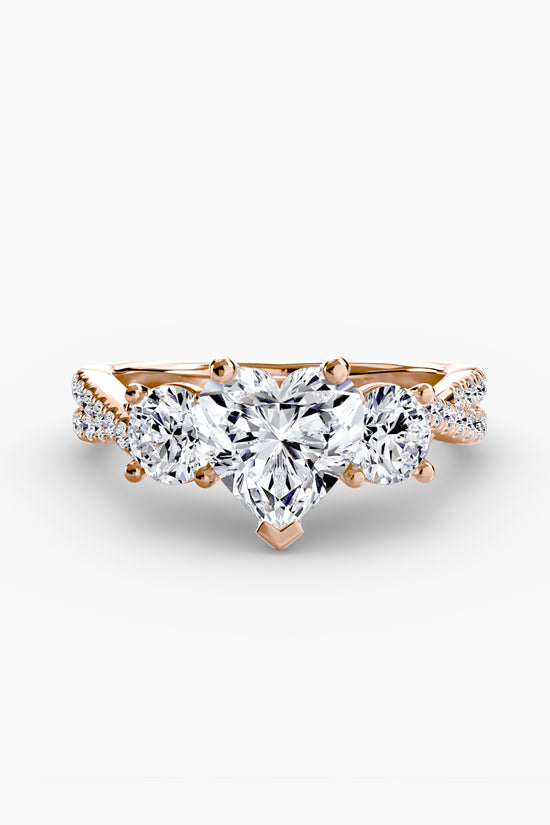 Three-Stone with Pavé Band 2