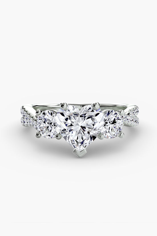 Three-Stone with Pavé Band 2
