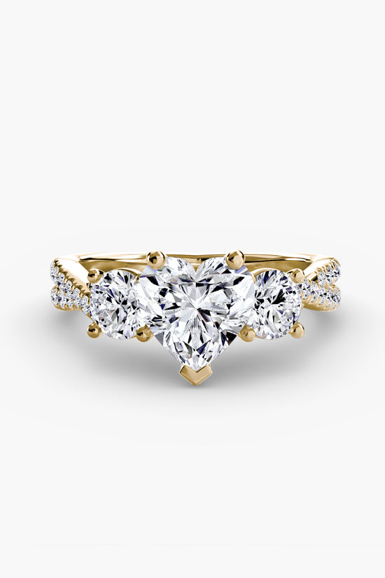 Three-Stone with Pavé Band 2