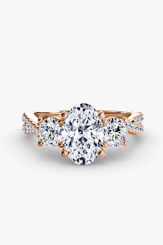 Three-Stone with Pavé Band 2