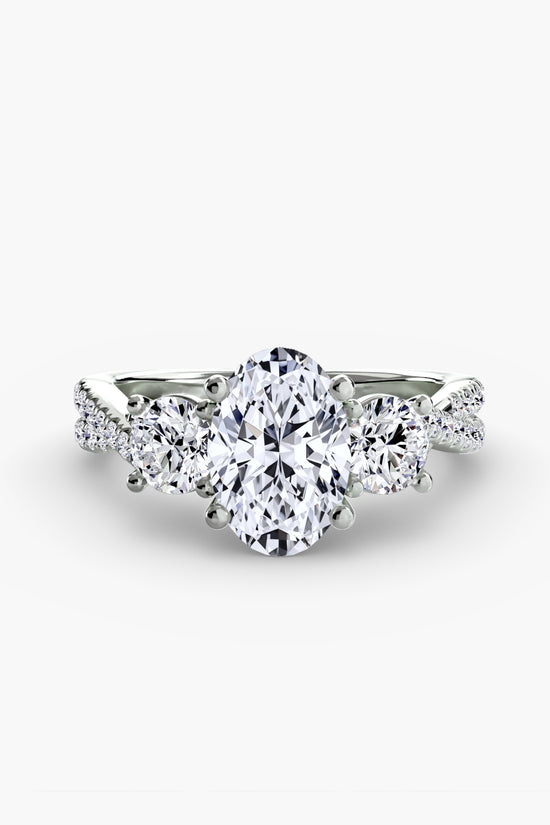 Three-Stone with Pavé Band 2