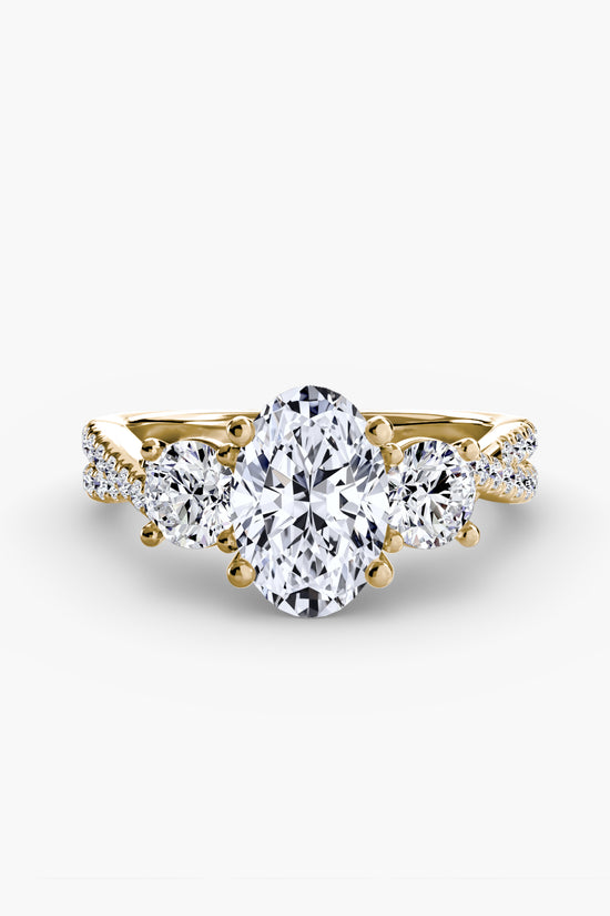 Three-Stone with Pavé Band 2