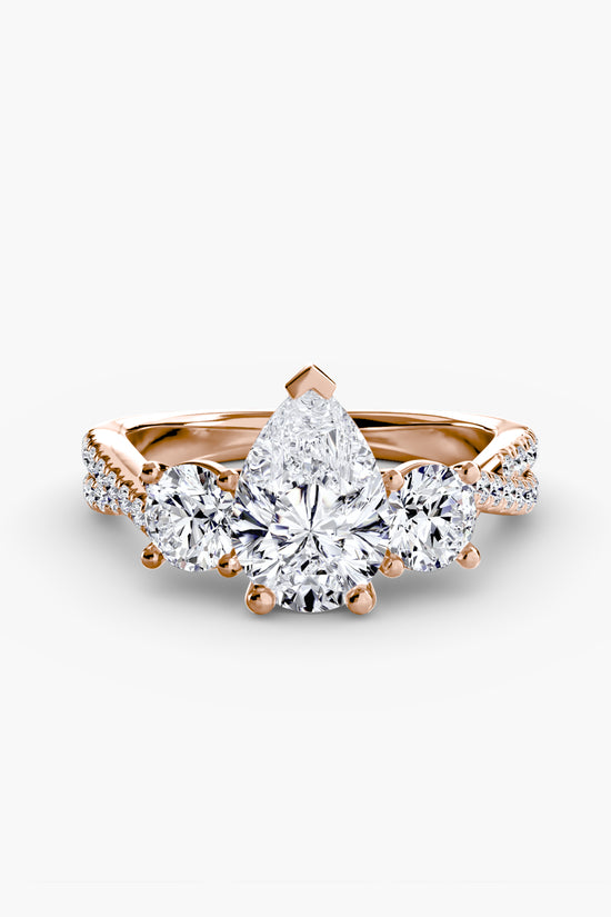 Three-Stone with Pavé Band 2