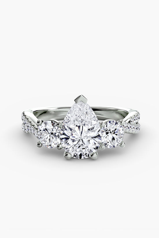 Three-Stone with Pavé Band 2