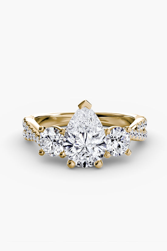 Three-Stone with Pavé Band 2
