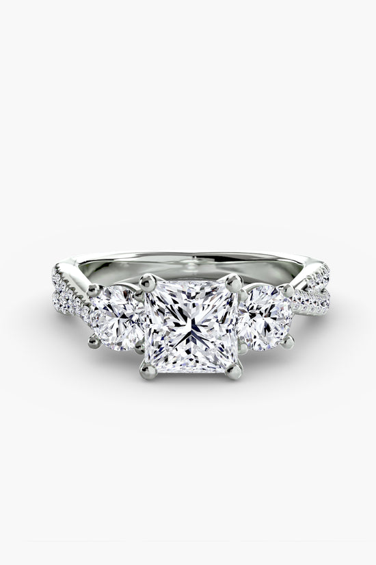 Three-Stone with Pavé Band 2