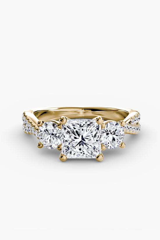 Three-Stone with Pavé Band 2