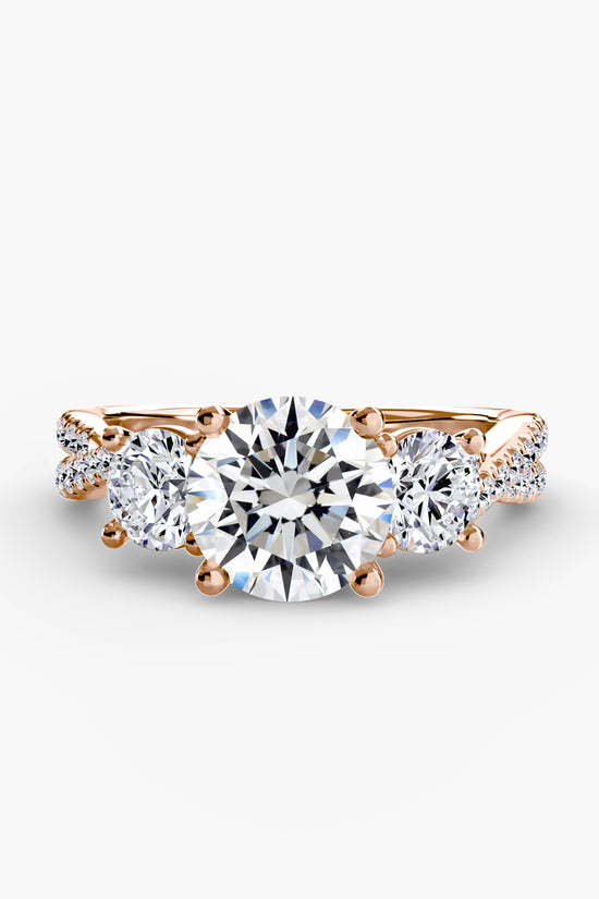 Three-Stone with Pavé Band 2