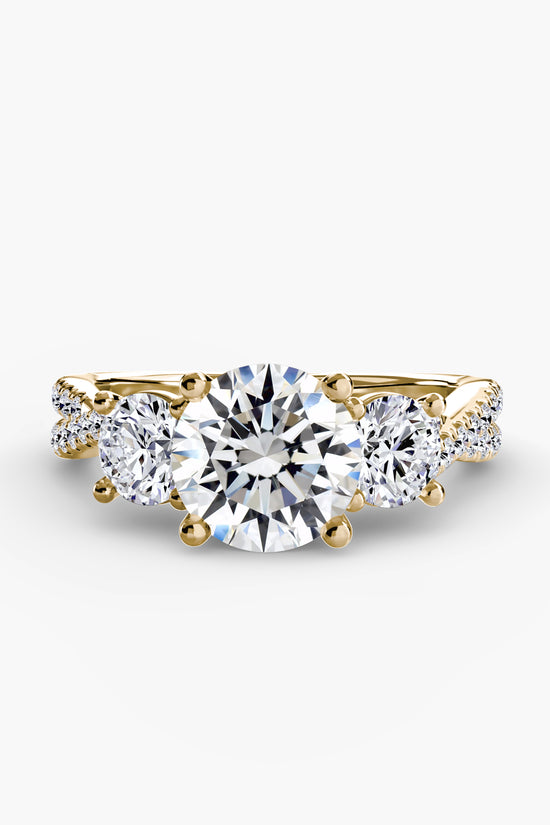 Three-Stone with Pavé Band 2