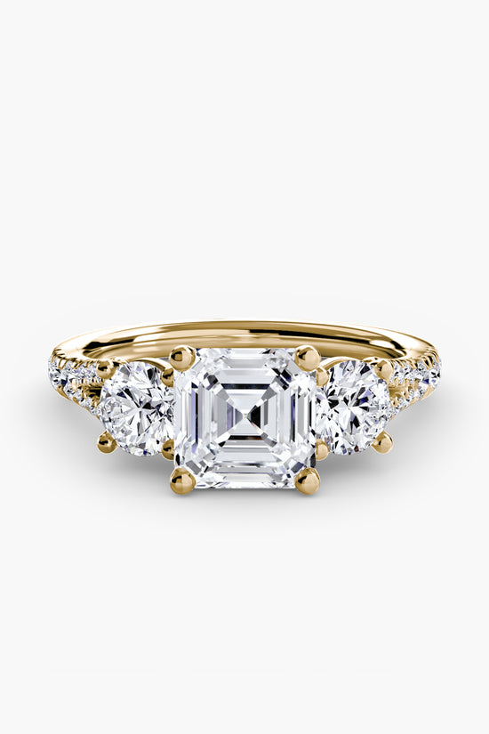 Three-Stone with Pavé Band 3