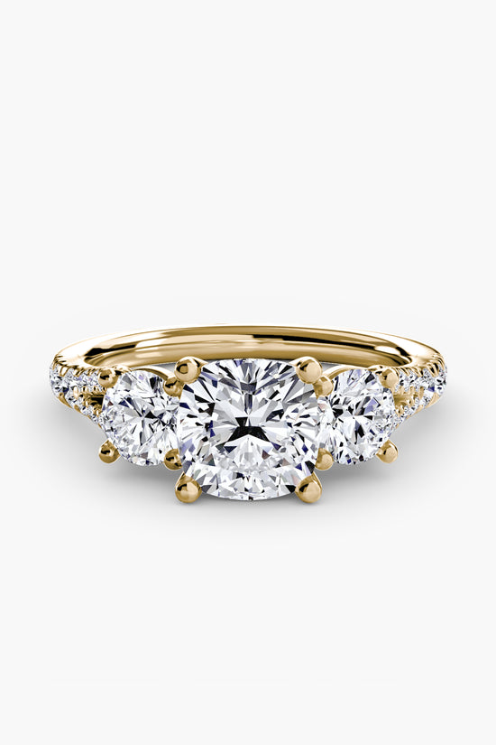 Three-Stone with Pavé Band 3