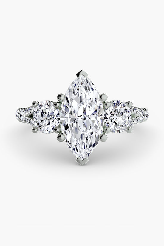 Three-Stone with Pavé Band 3