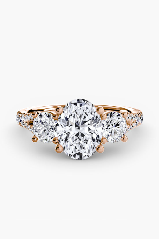 Three-Stone with Pavé Band 3