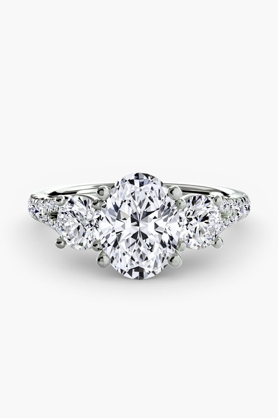 Three-Stone with Pavé Band 3