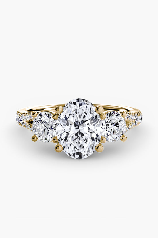 Three-Stone with Pavé Band 3