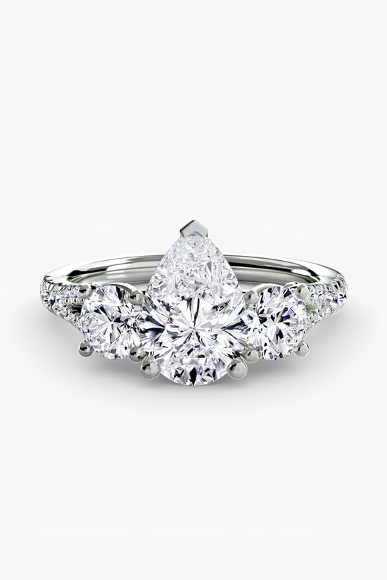 Three-Stone with Pavé Band 3