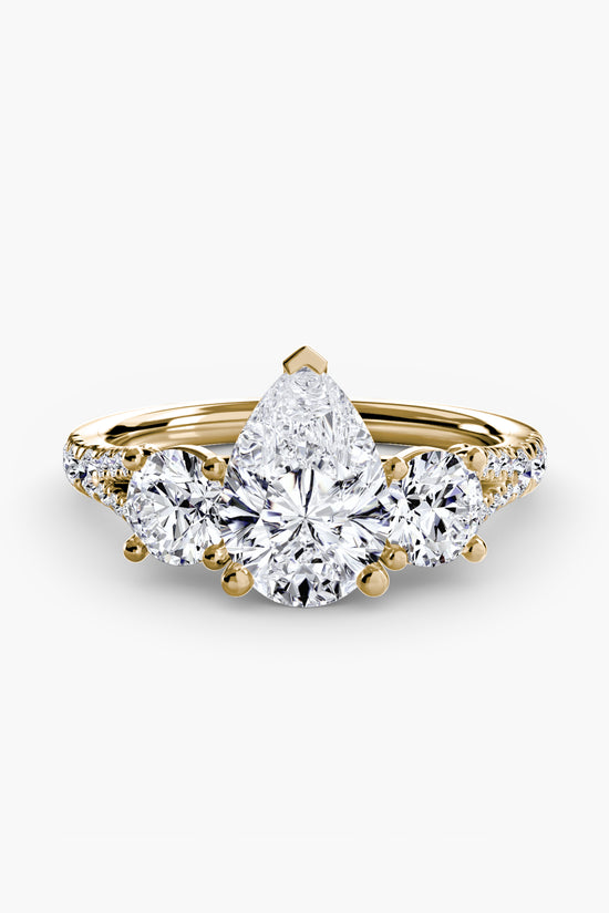 Three-Stone with Pavé Band 3