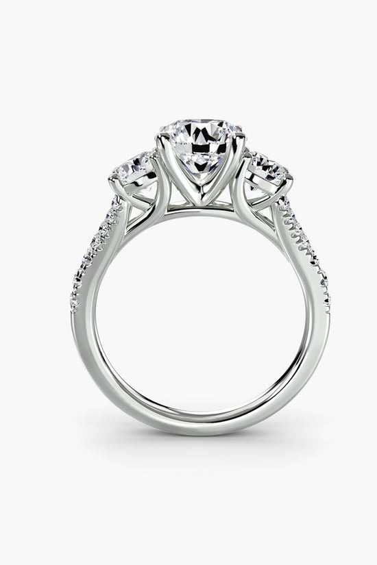 Three-Stone with Pavé Band 3