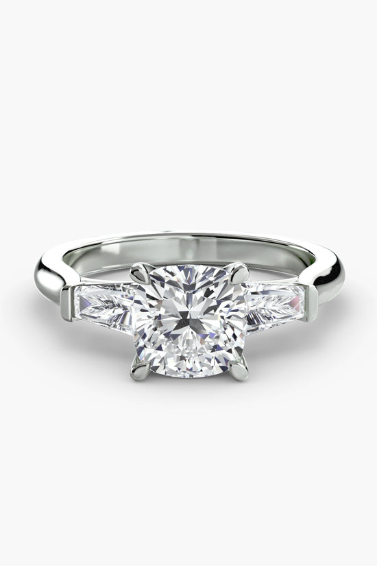 Three-Stone Ring (Baguette Side Stones)