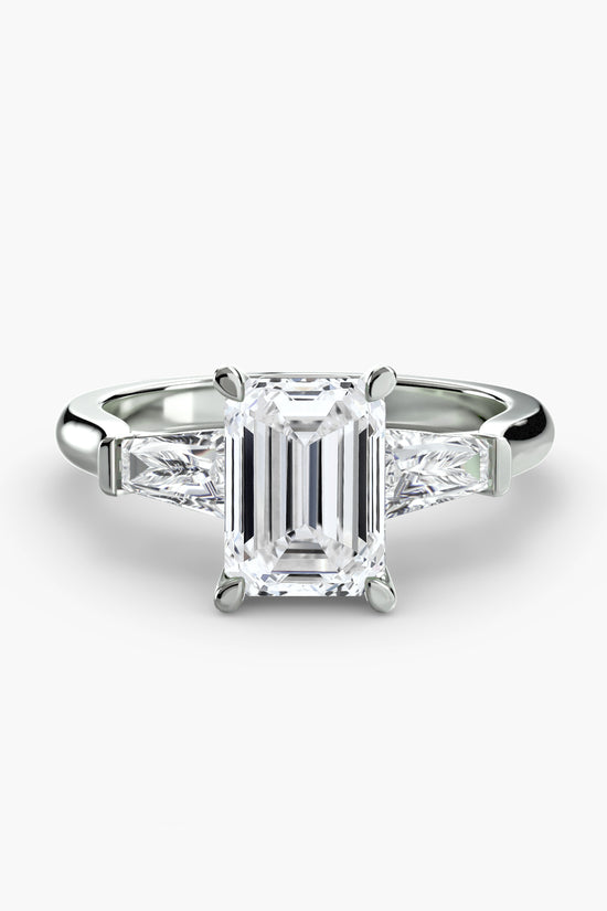 Three-Stone Ring (Baguette Side Stones)