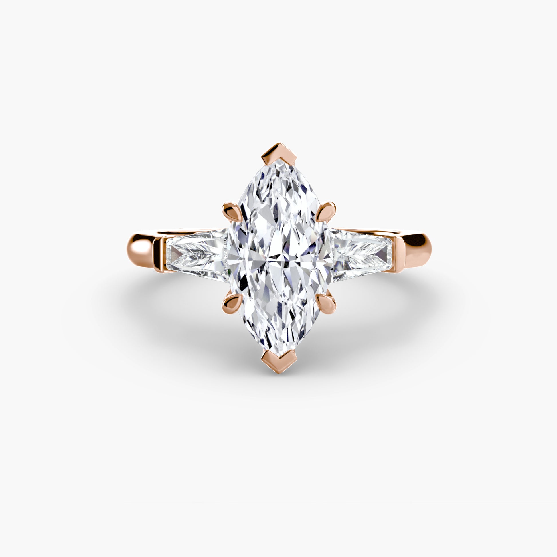 Three-Stone Ring (Baguette Side Stones)