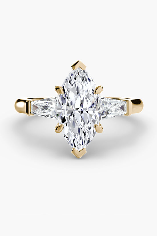 Three-Stone Ring (Baguette Side Stones)