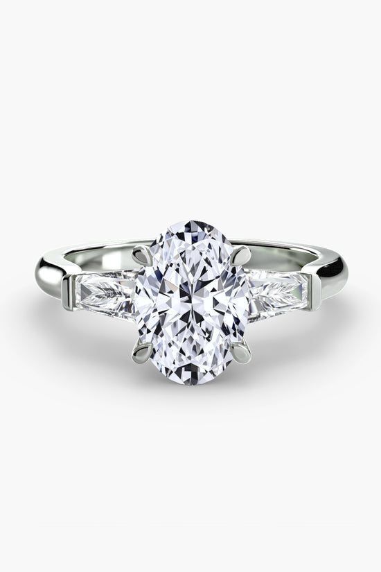 Three-Stone Ring (Baguette Side Stones)