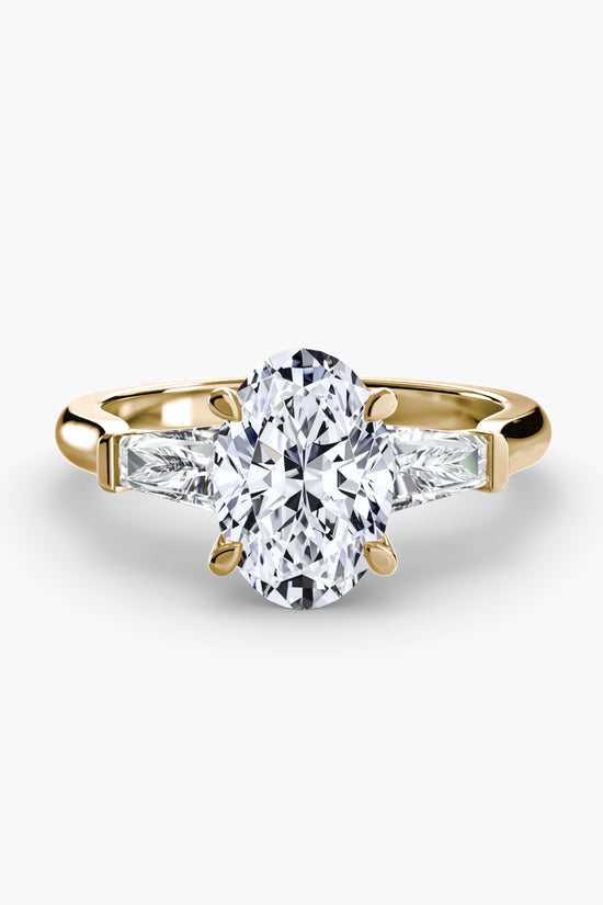 Three-Stone Ring (Baguette Side Stones)