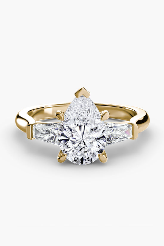 Three-Stone Ring (Baguette Side Stones)