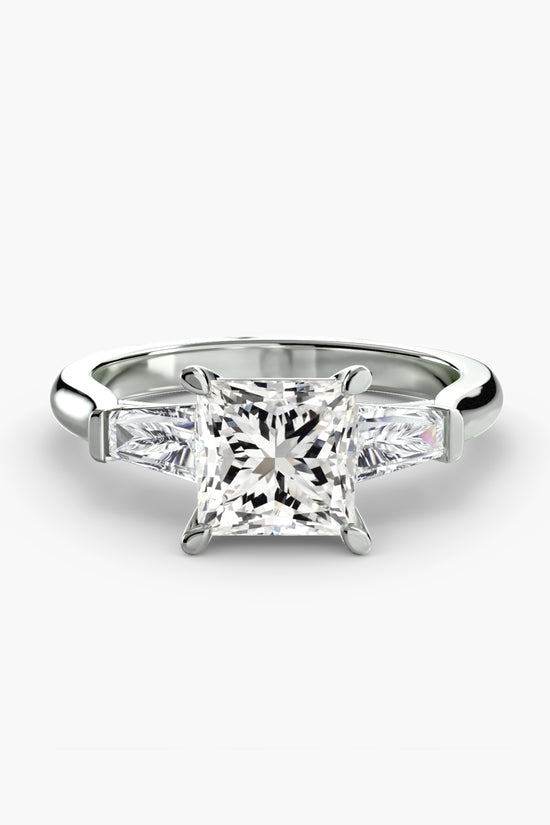 Three-Stone Ring (Baguette Side Stones)