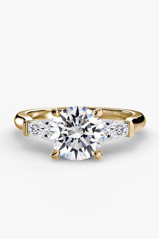 Three-Stone Ring (Baguette Side Stones)
