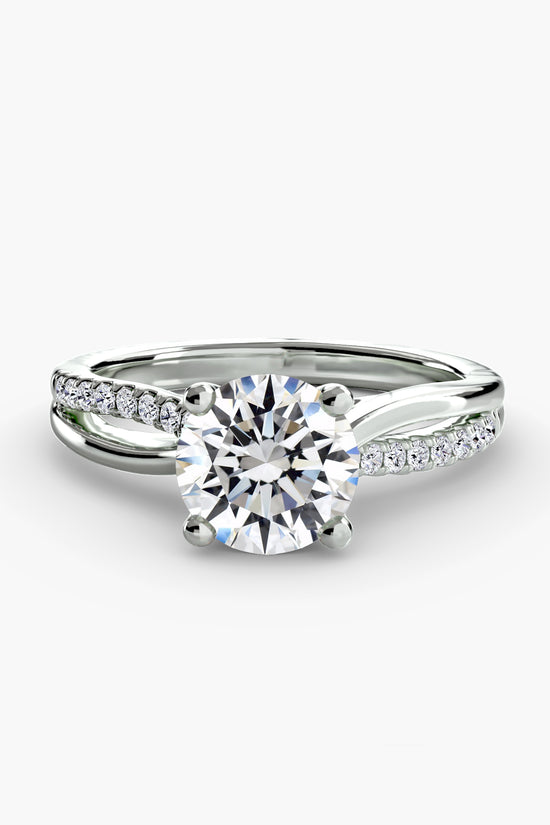 The Split Shank Pavé Solitaire