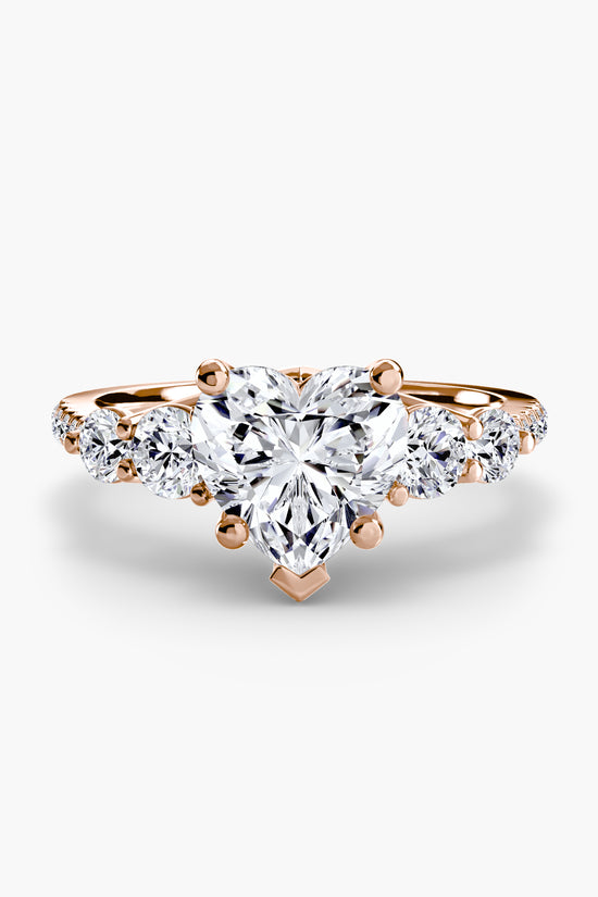Five Stone Ring with Pavé Band